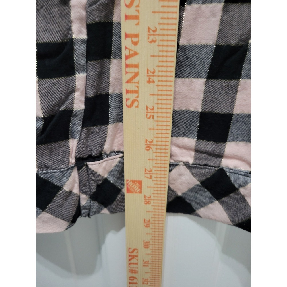 Victoria's Secret Pajama Set Women's Size Medium Black/Pink Plaid (2 Piece Set) - Picture 10 of 10